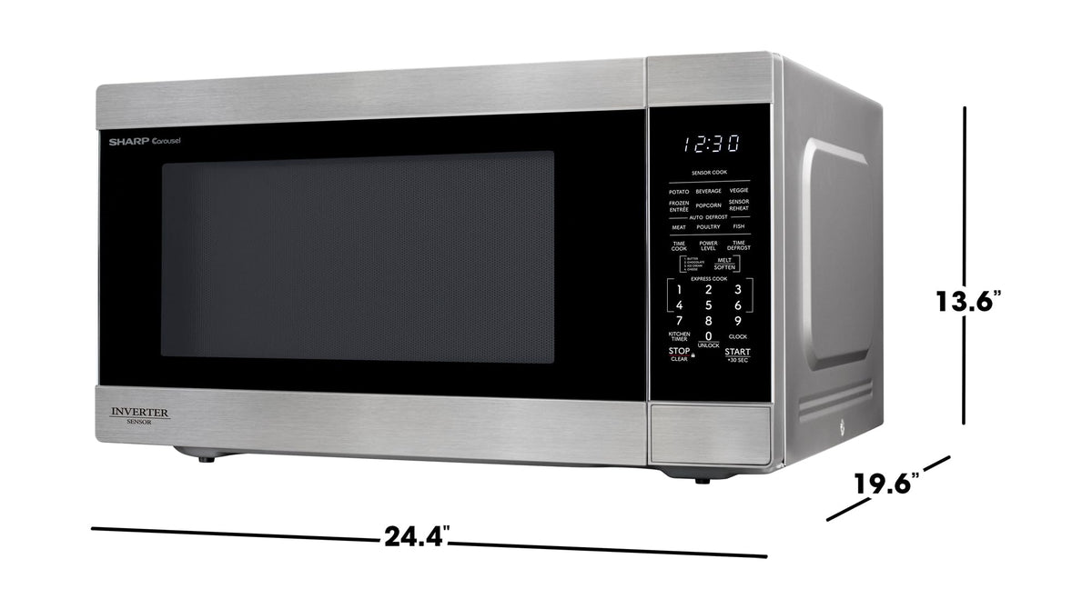 Sharp Countertop Microwave Oven trim kit option enables built-in look.