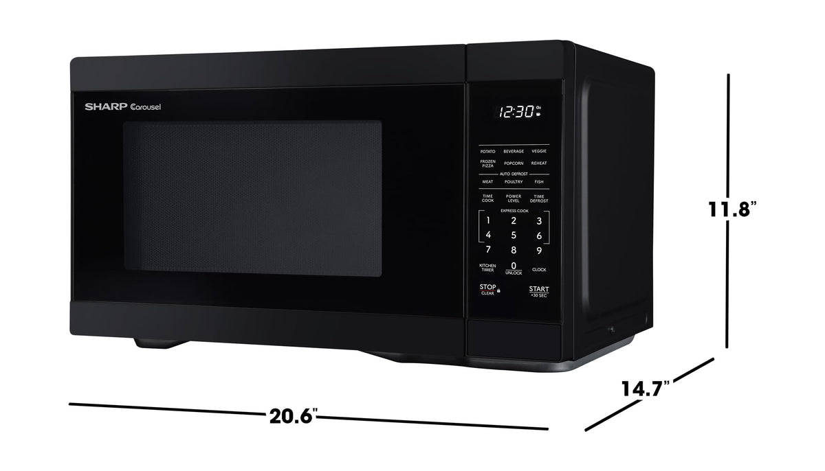 Sharp two-stage cooking and ten power levels for precise control.