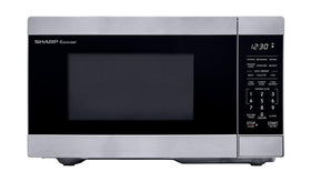 Sharp microwave with a 10.6 inch carousel turntable for even heating.