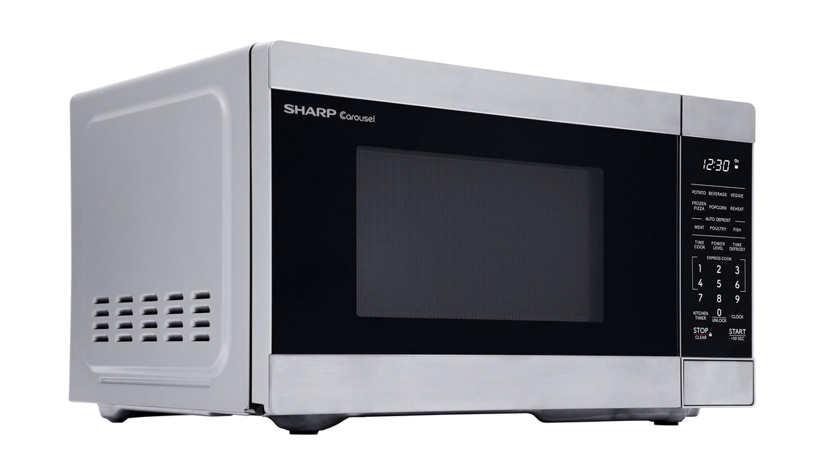 Sharp microwave defrost function for precise weight and time thawing.