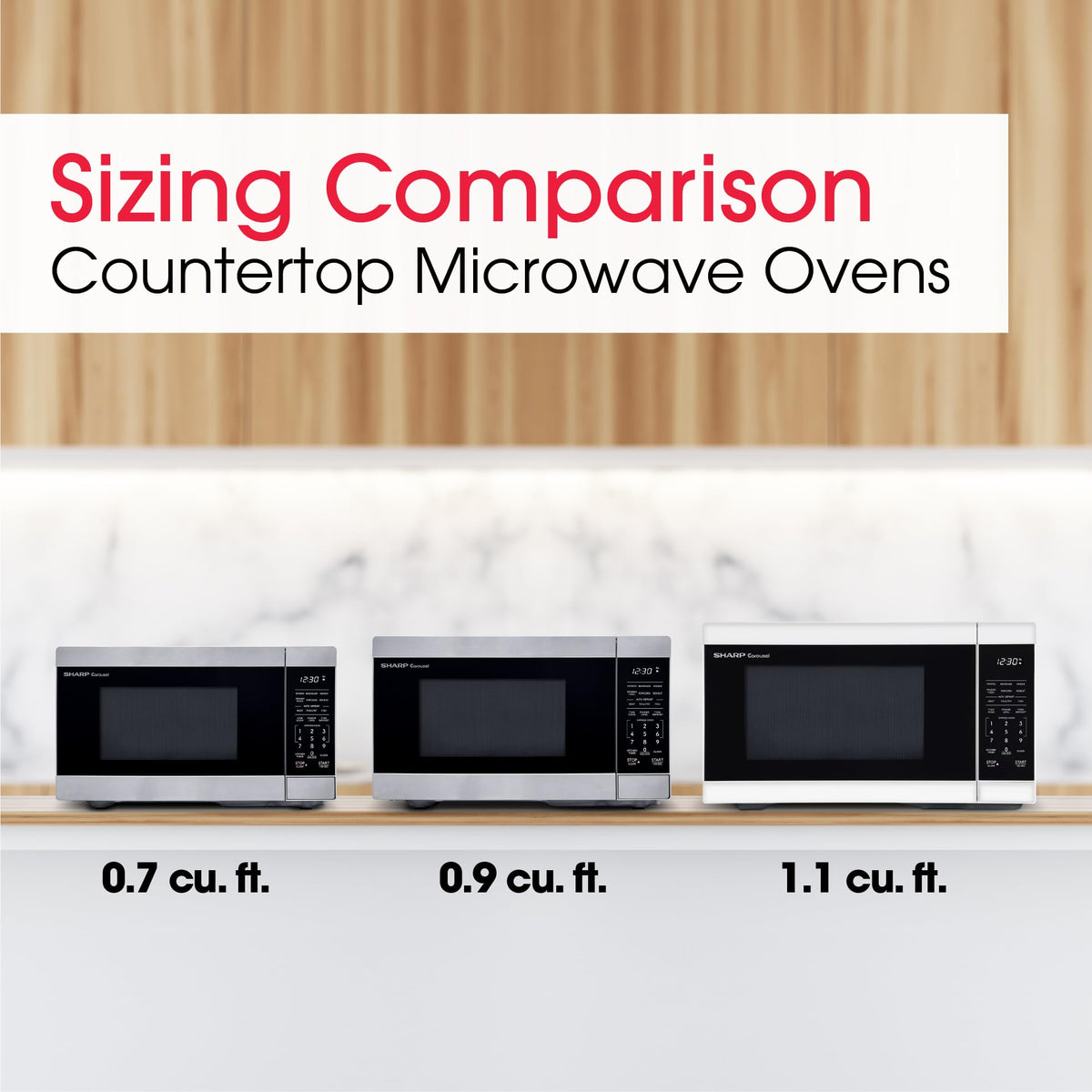 Express Cook feature on the SHARP microwave for up to 6 minutes of cooking.