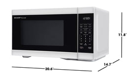 Plus 30 seconds quick-start button on the SHARP microwave for instant start.