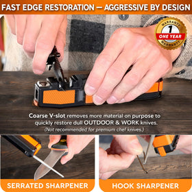 Sharp Pebble Orange Ninja serrated blade diamond rod for serrations