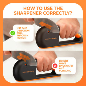 Sharp Pebble Orange Ninja durable ABS body shown for long-lasting kitchen use.