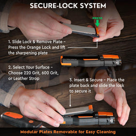 Sharp Pebble Orange Ninja fire starter and whistle for field readiness