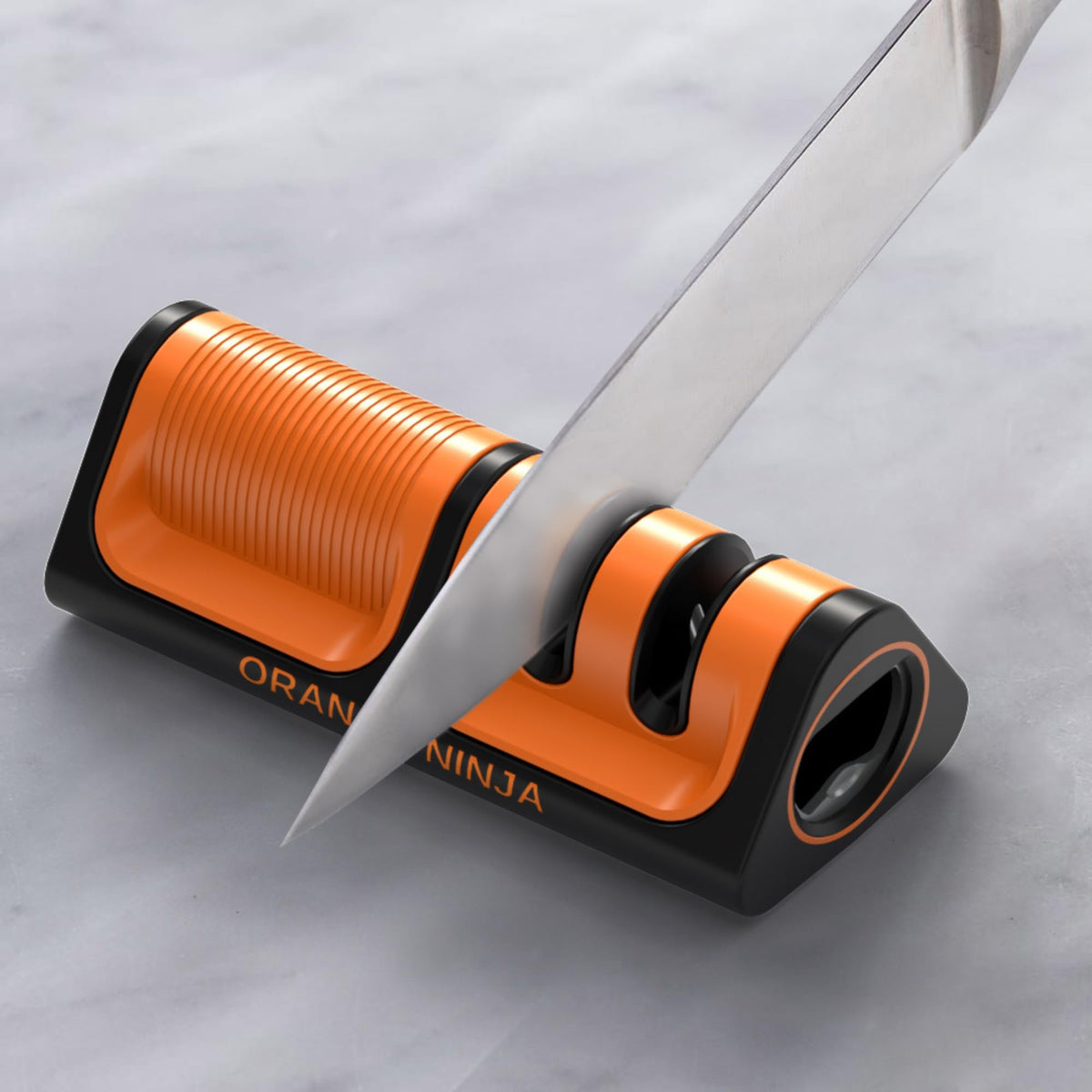 Compact Orange Ninja Mini Sharpener design supports on-the-go blade care.