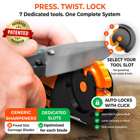 Sharp Pebble Orange Ninja Sharpener packaging shot shows gift-ready presentation