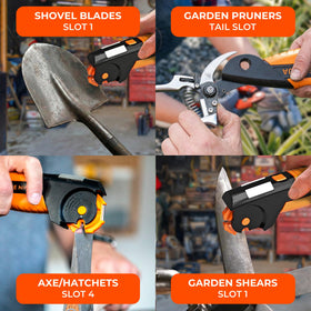 Sharp Pebble Orange Ninja Sharpener portable clip demonstrates EDC-friendly tool
