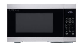 Sharp SMC1162KS compact stainless microwave for easy counter placement