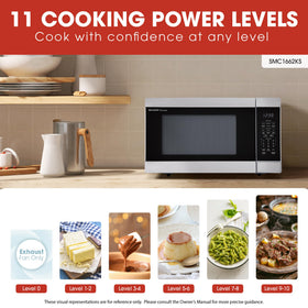 Sharp SMC1662DS blue LED display for quick cooking at a glance