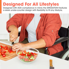 Sharp SMD2470ASY automatic drawer system enabling hands-free opening