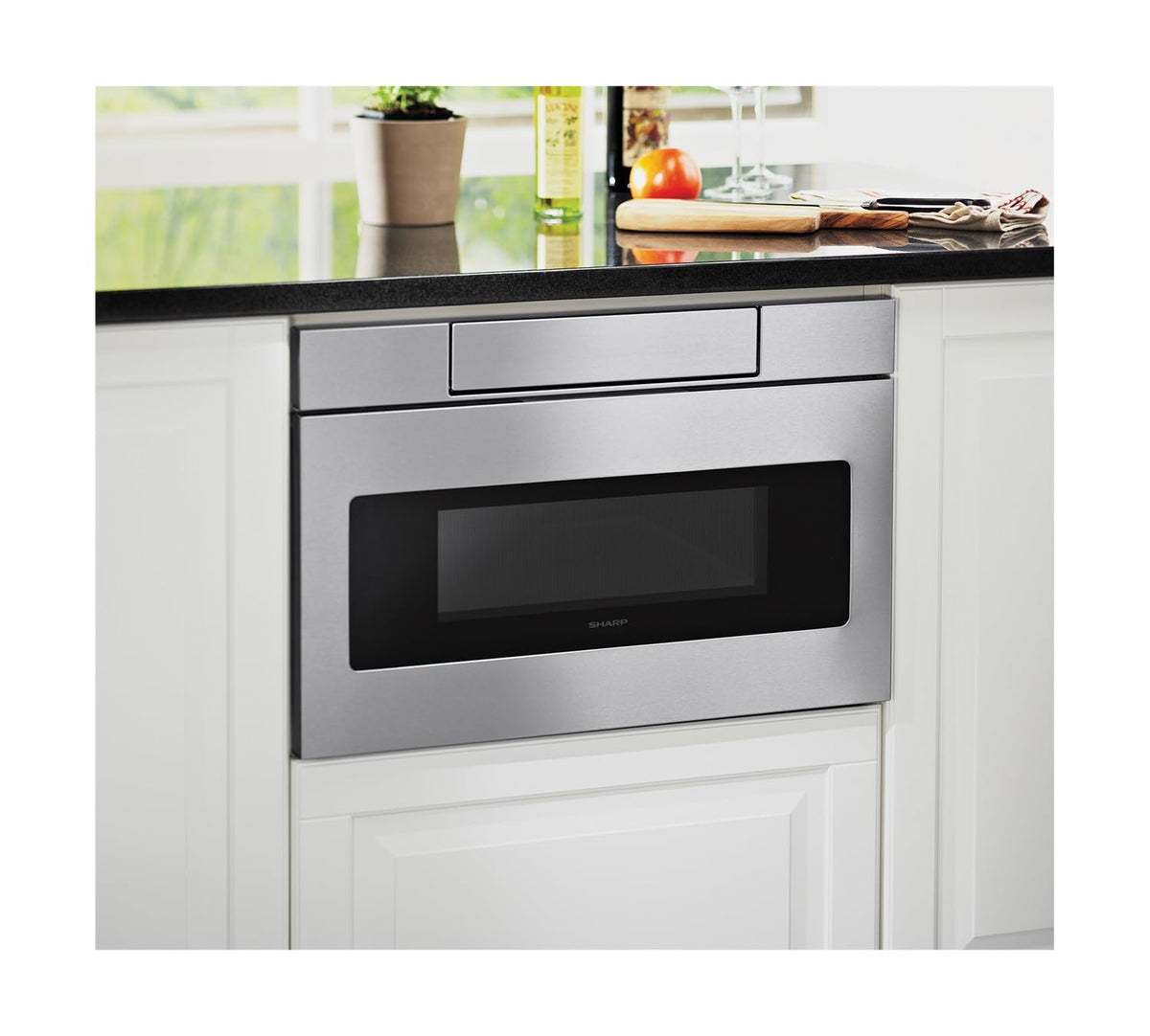 Sharp SMD2470ASY flush mount option delivering a seamless cabinetry look