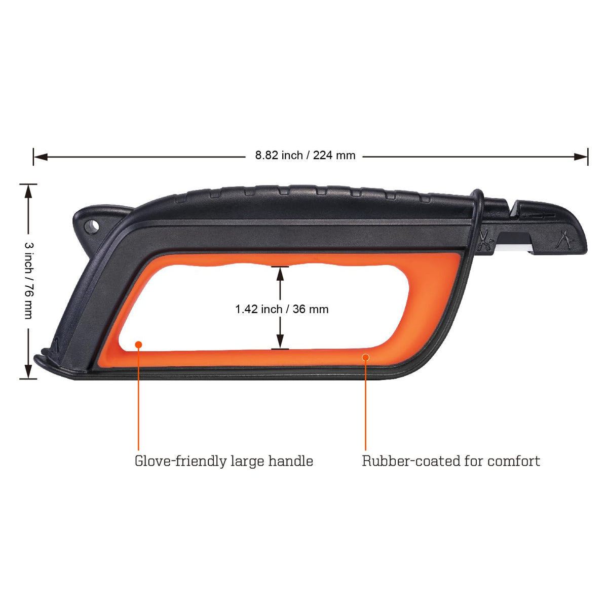 SHARPAL 103N large guard protects hands during sharpening