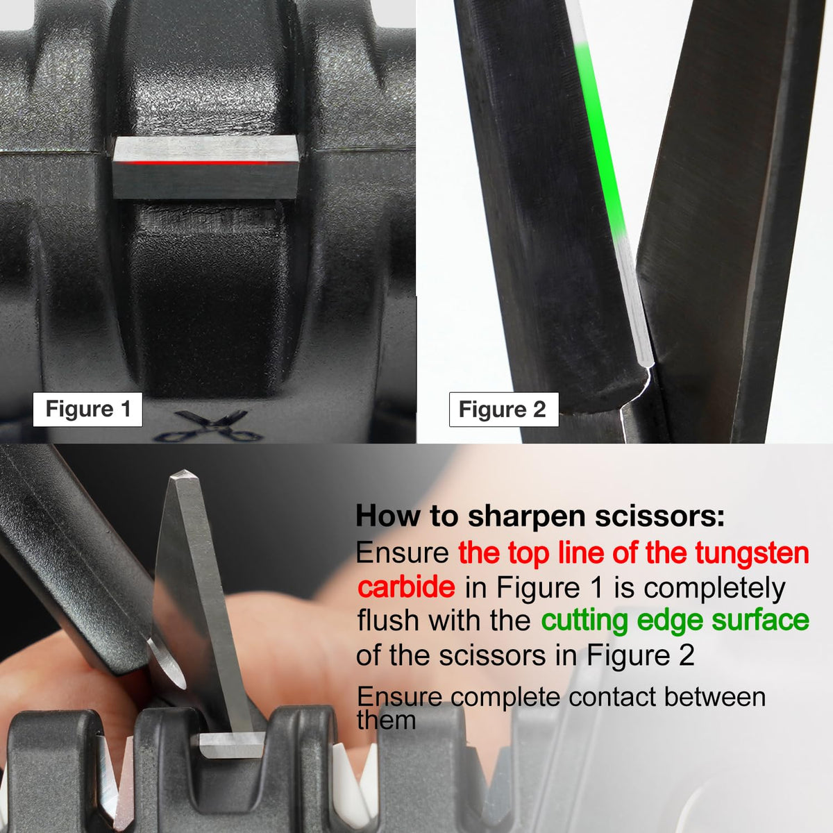 Carbide and ceramic notches designed for long-lasting edge restoration
