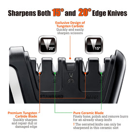 Sharpal 104N scissors sharpening feature for fast edge restoration