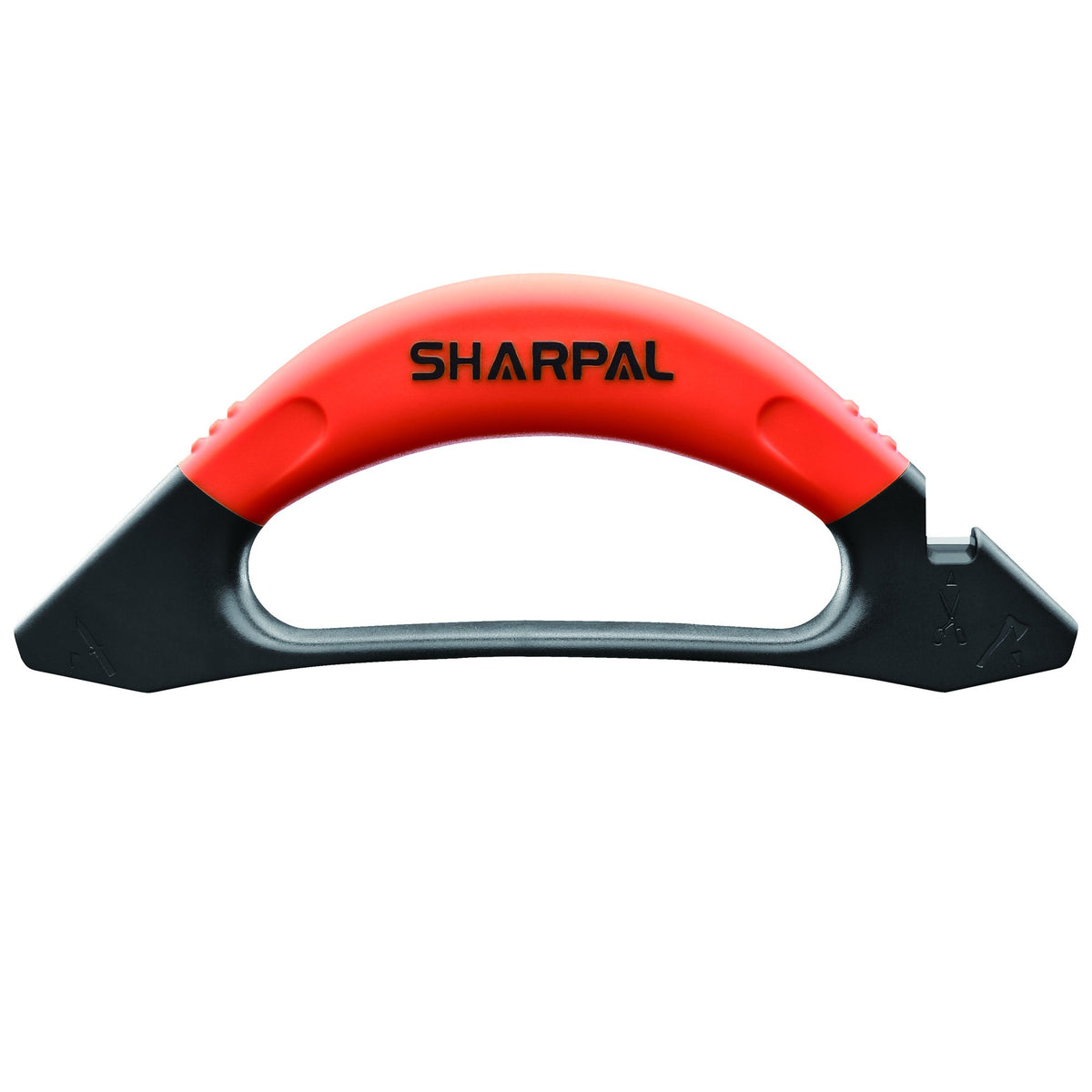 SHARPAL 112N in use sharpening an axe for precise edge restoration.