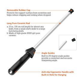 SHARPAL 118H shown with built-in angle guide for consistent knife edges