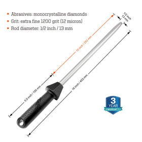SHARPAL 119N diamond sharpening steel ergonomic handle for comfortable grip
