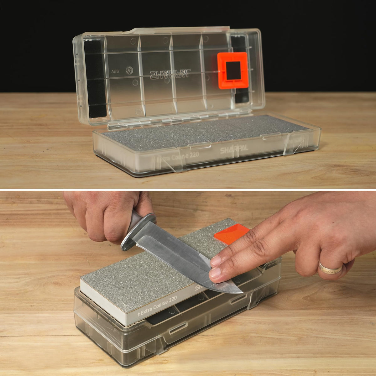 SHARPAL 160H portable and durable case fits in toolboxes and bags.