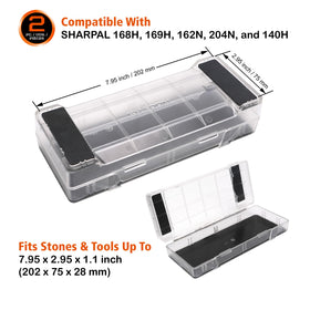 SHARPAL 160H top textured surface holds stones securely during sharpening.