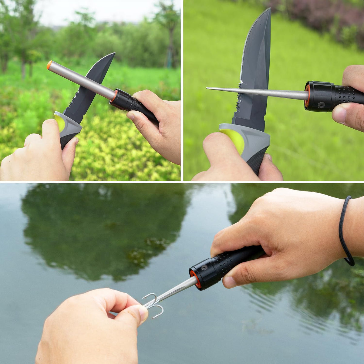 SHARPAL 178N aluminum handle provides durability and compact storage
