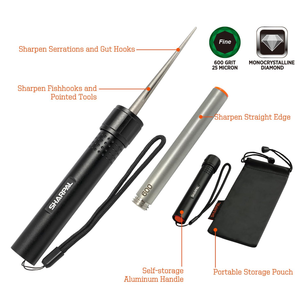 SHARPAL 178N tapered diamond rod for serrations and gut hooks