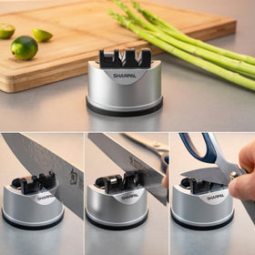 SHARPAL 191H compact design fits neatly in your kitchen drawer.