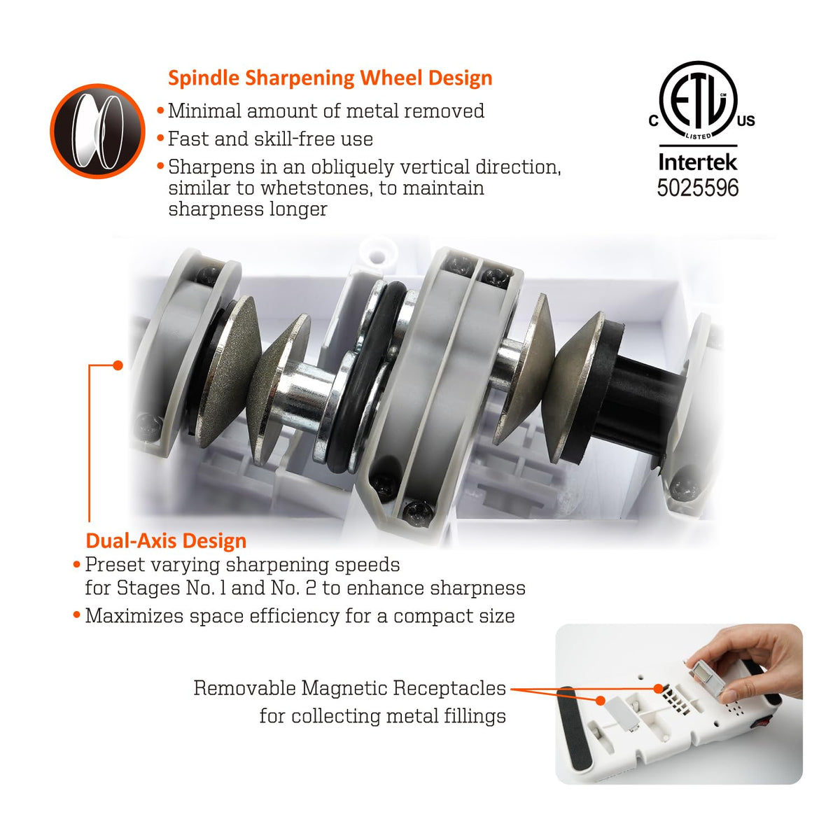 Sharpal 198H enables one-handed, precise sharpening