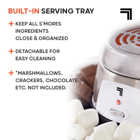 Sharper Image stainless-steel housing visible, highlighting durability for family gatherings.