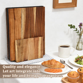 SHATGYI solid walnut board close-up showing knife-friendly durability and quality.