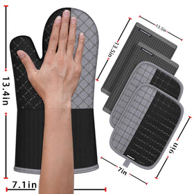 ShawnToo pot holders 7x7 inches offer secure grip with non-slip texture