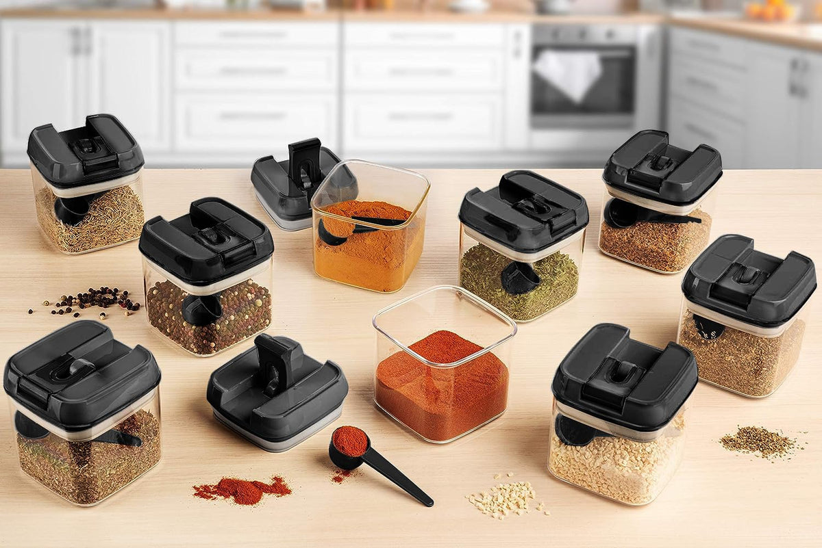 Shazo 9pc secure lids help keep snacks fresh longer.
