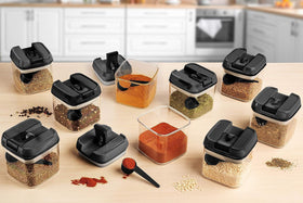 Shazo 9pc secure lids help keep snacks fresh longer.