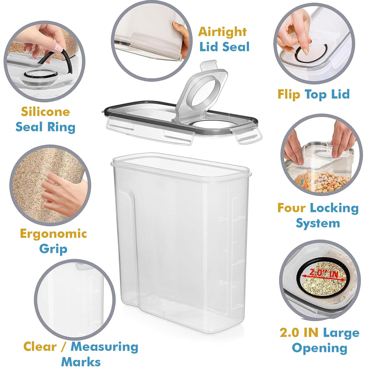 Shazo clear dishwasher-safe containers for quick content checks