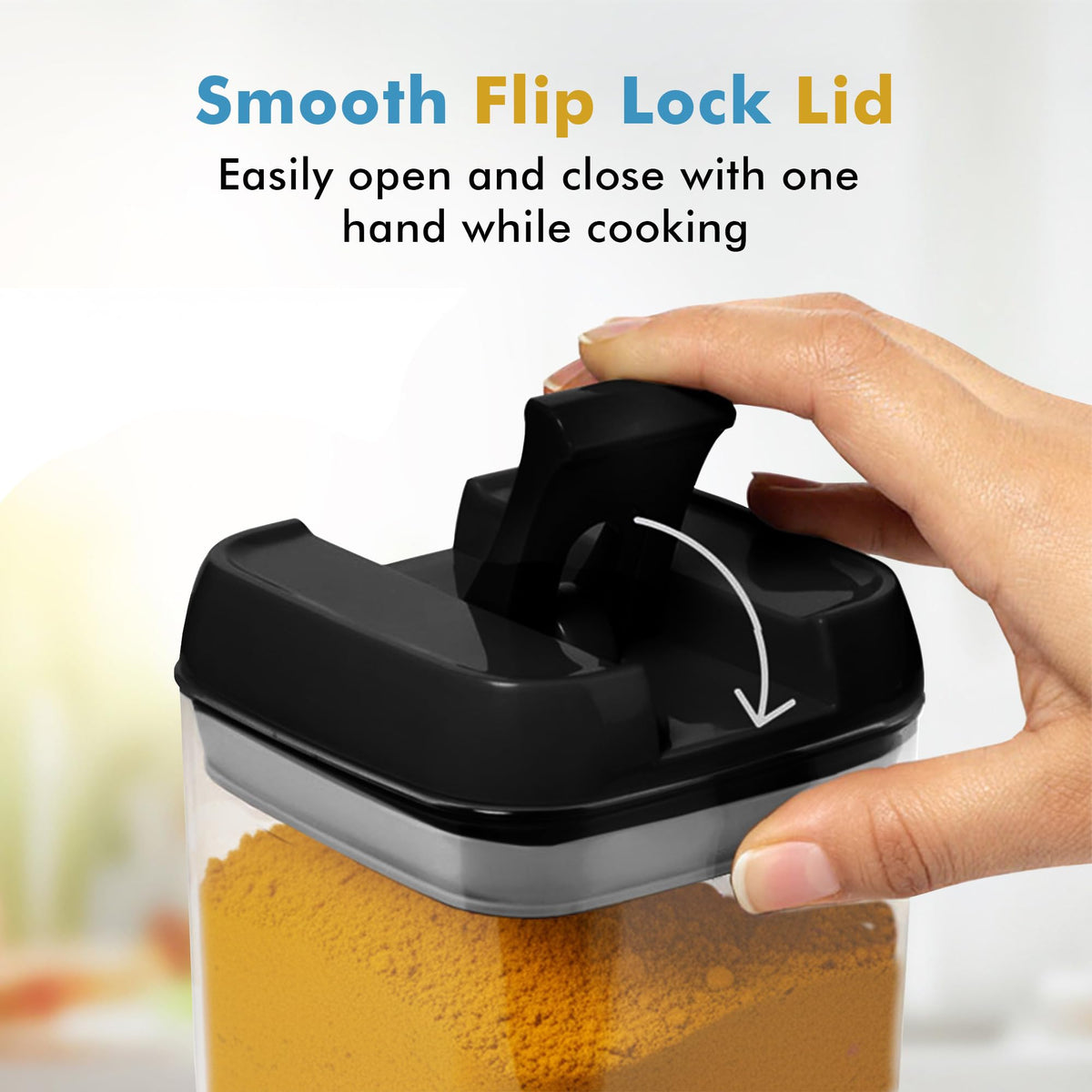 Shazo kitchen pantry organized with three-tier stack for efficiency.