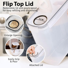 Shazo kitchen pantry setup using extra-large containers for bulk storage.