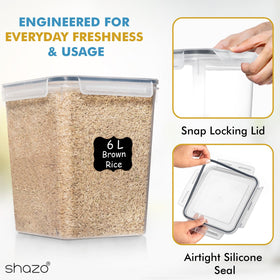 Shazo measuring cup included for precise portions.