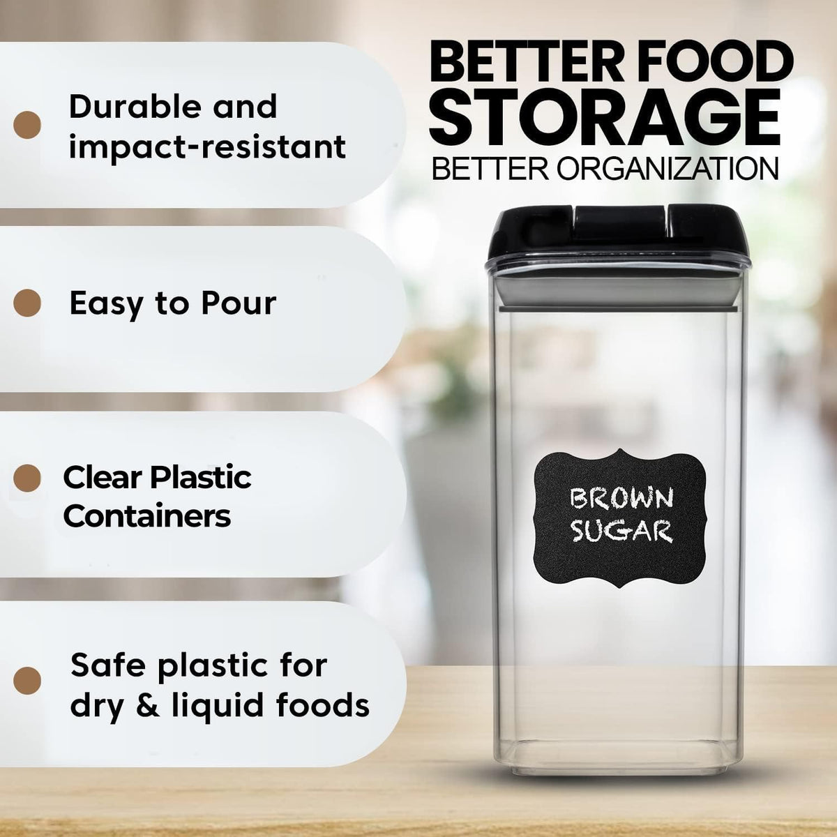 Shazo pantry organization set keeps cereals and snacks accessible