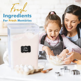 Shazo pantry storage solution for bulk flour, sugar, rice, and cereals