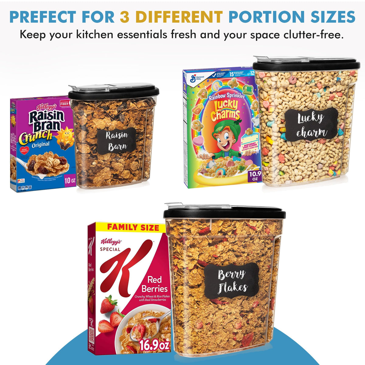 Shazo stackable design helps maximize cabinet space.