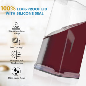 Shazo transparent canisters allow quick content checks, flour or rice visible