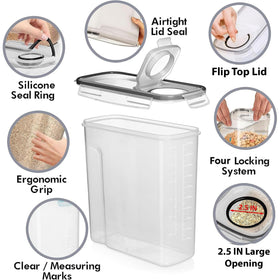 Shazo transparent dishwasher-safe canister helps quick identification.