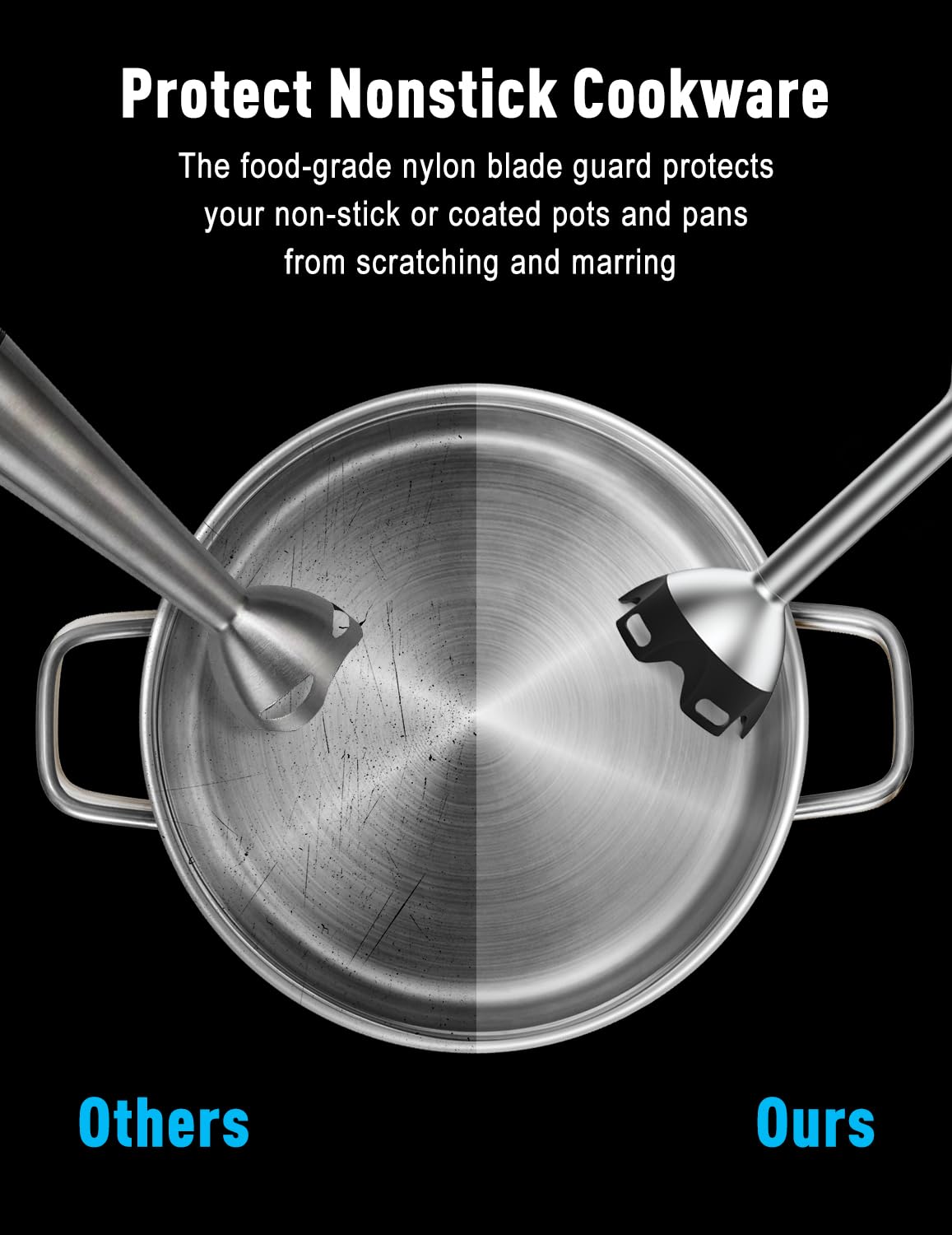 SHEANLAH anti-splash bell guard prevents messes while blending