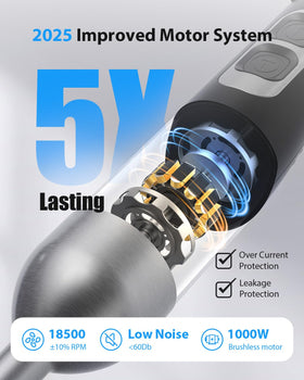 SHEANLAH immersion blender 25 speeds with turbo for versatile textures.