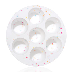 SHEbaking silicone egg bite mold – top view showing non-stick release