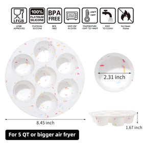 SHEbaking silicone muffin pan with seven cups ideal for batch mini muffins