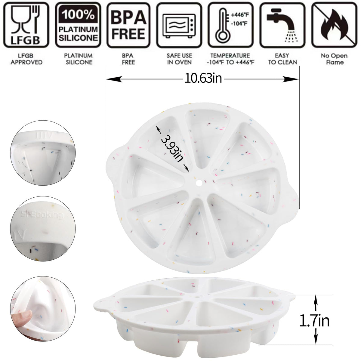 SHEbaking 8-cavity silicone scone pans baked slices ready to serve