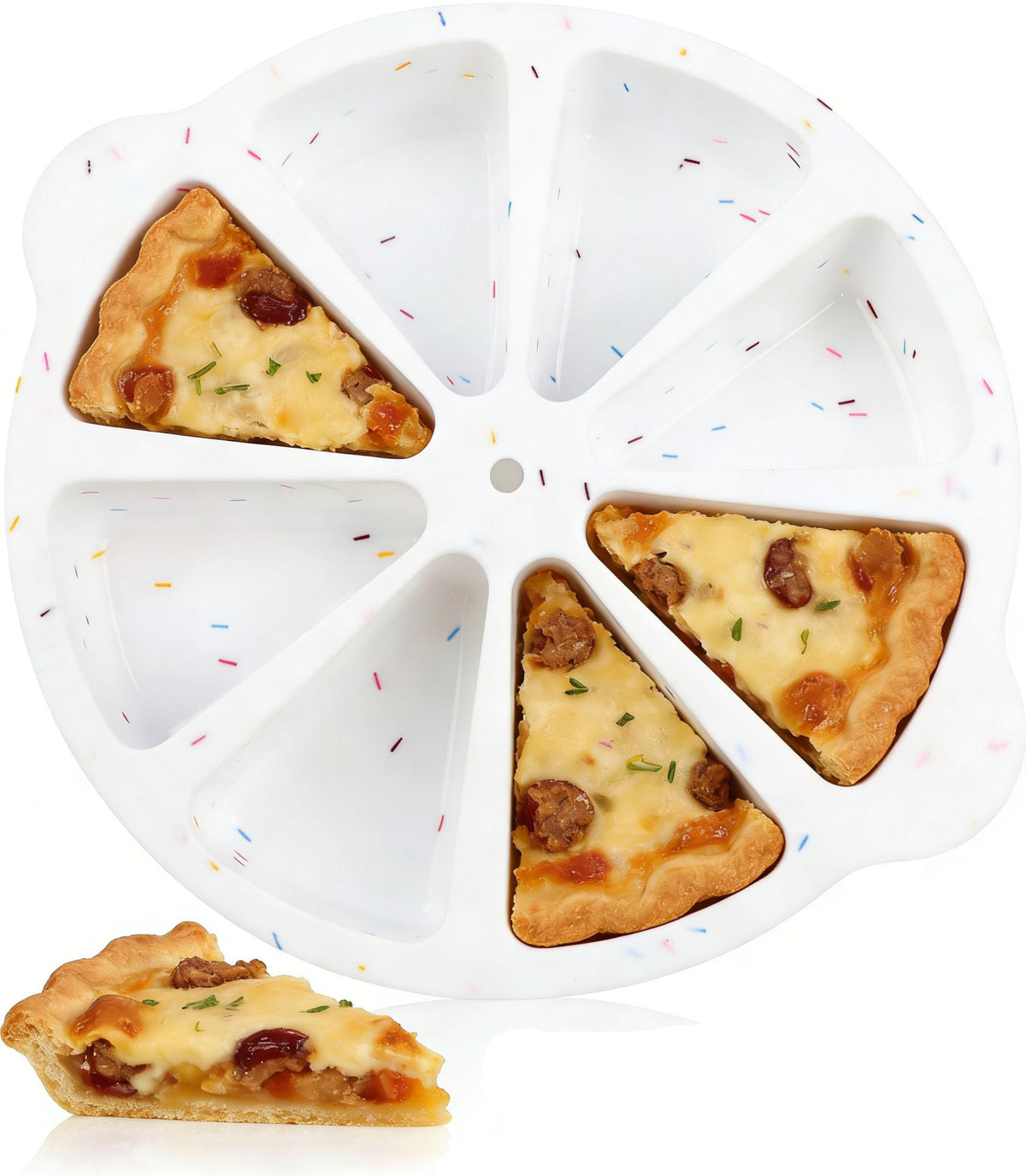 SHEbaking 8-cavity silicone scone pans in oven-ready state for even portions