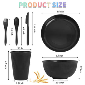SHECIPIN wheat straw dinnerware bowls are sturdy for soups and cereals