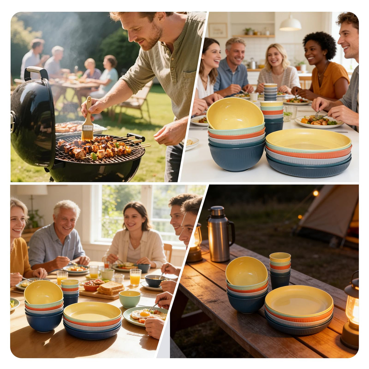 SHECIPIN ocean blue variant plate set for calm summer meals